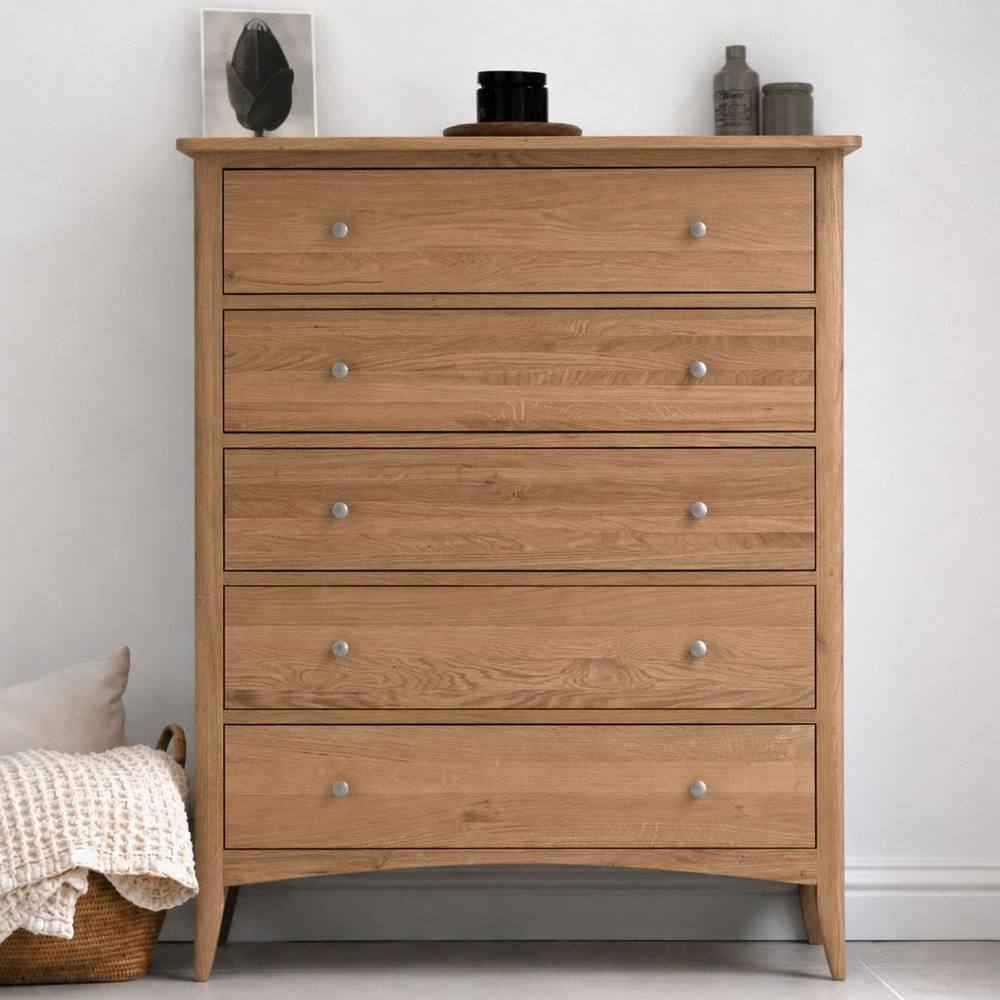Statement Furniture Edward Hopper 5 Drawer Chest of Drawers in Brown