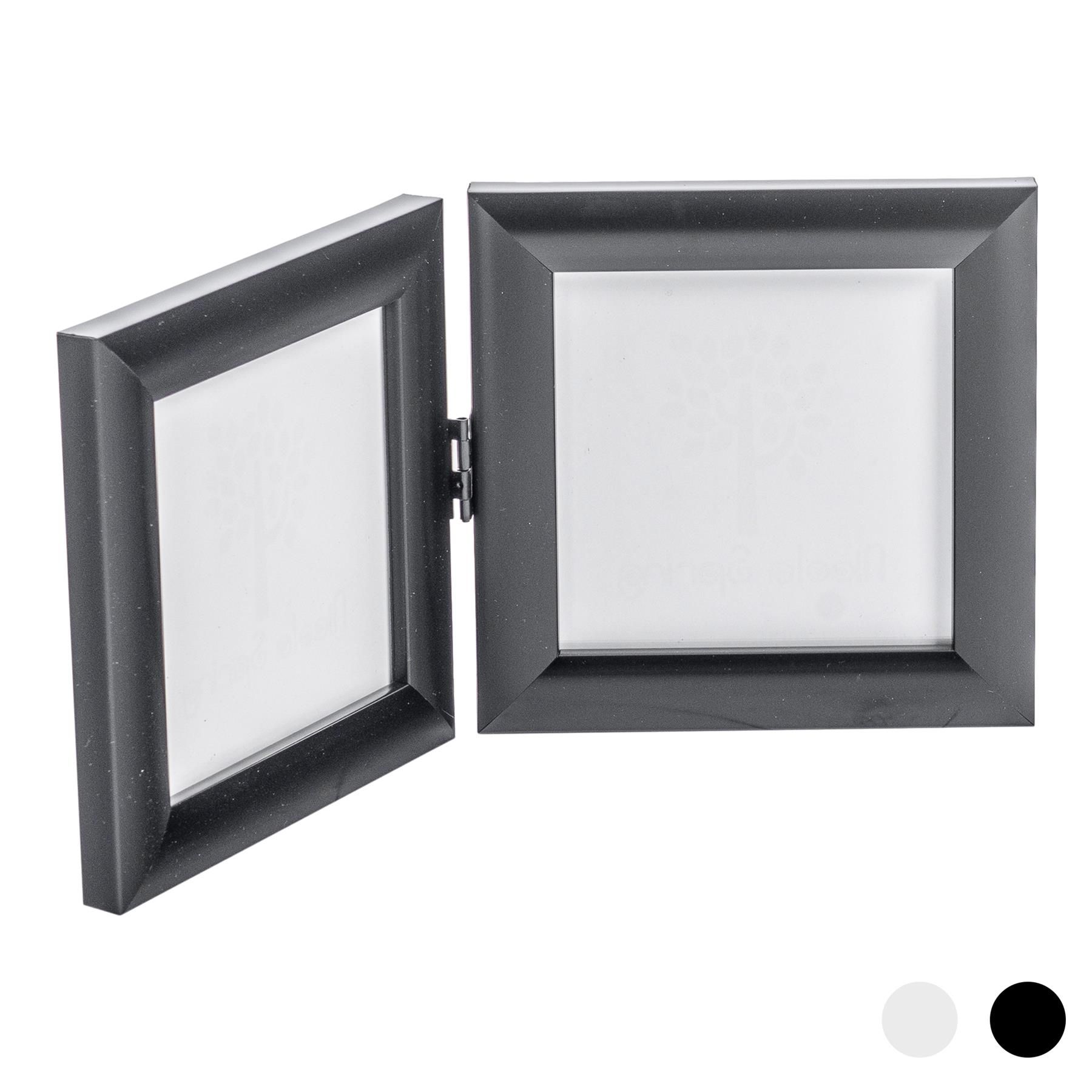 Nicola Spring Folding 2 Photo Frame - 4 x 4" - Pack of 1 in Black