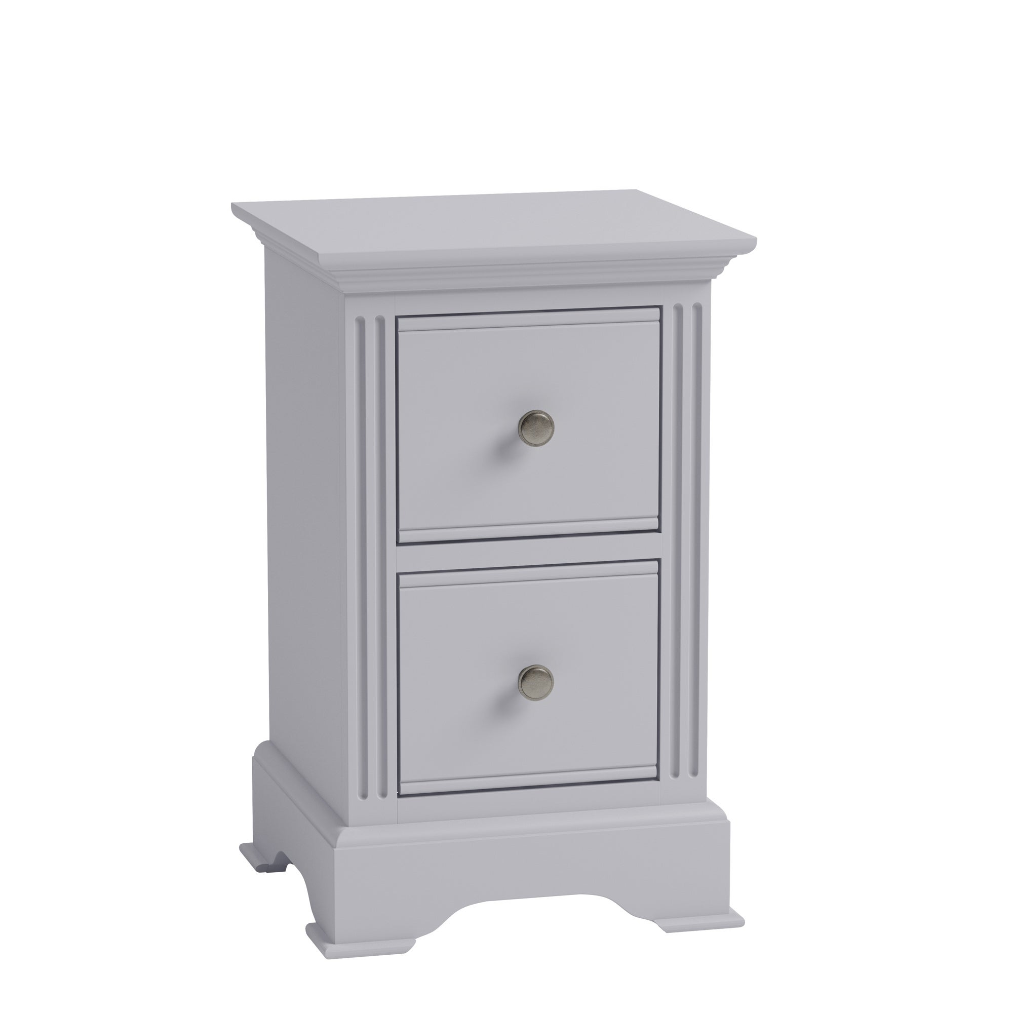 Pewter Grey Small Bedside Table Grey