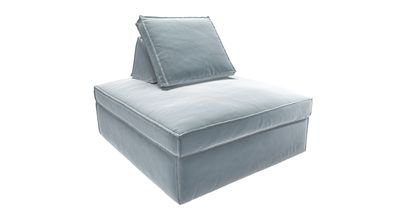 Harry Large Pouffe with bolster cushion in Windermere Cotton Matt Velvet - sofa.com