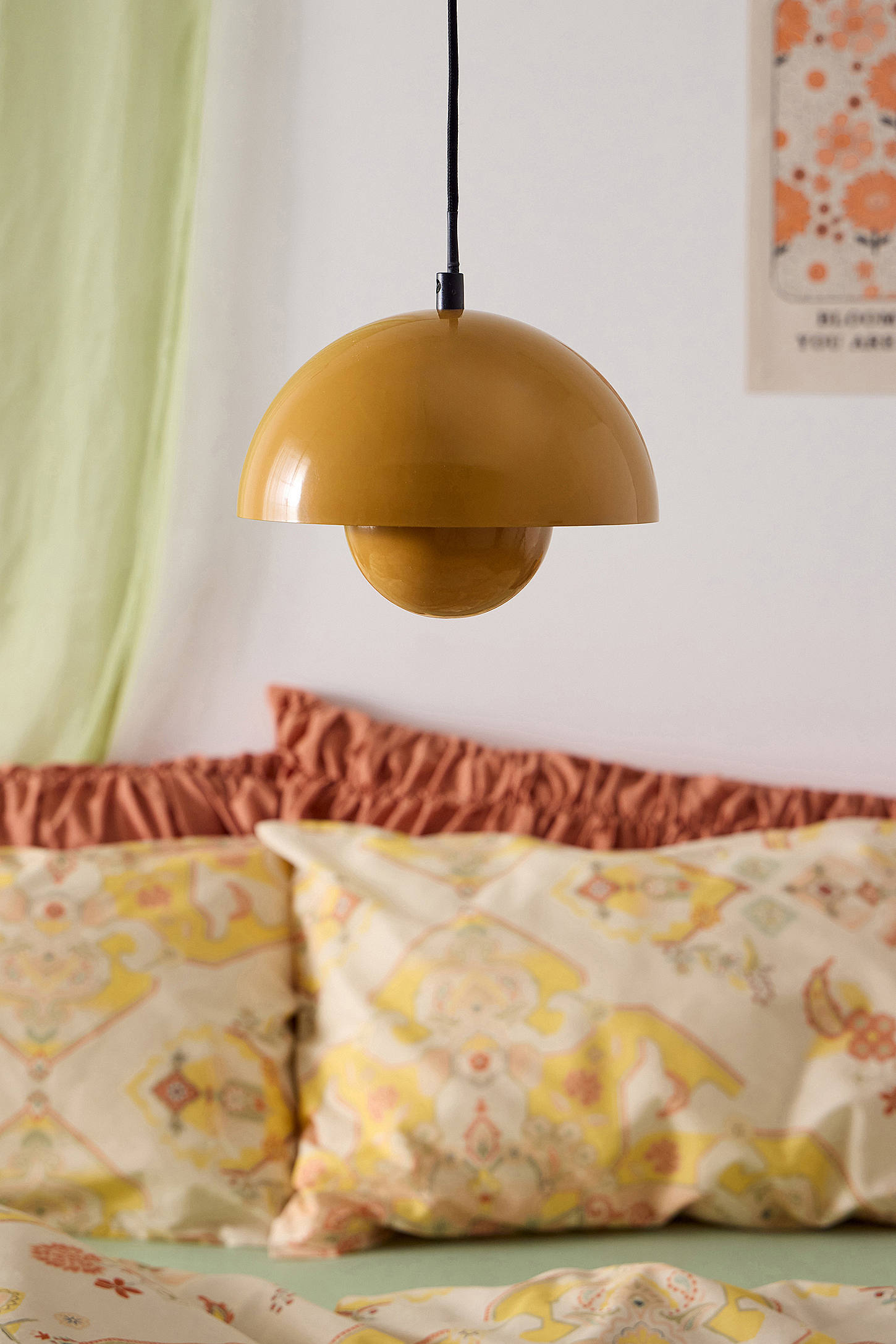 Erica Plug In Pendant Lamp - Yellow