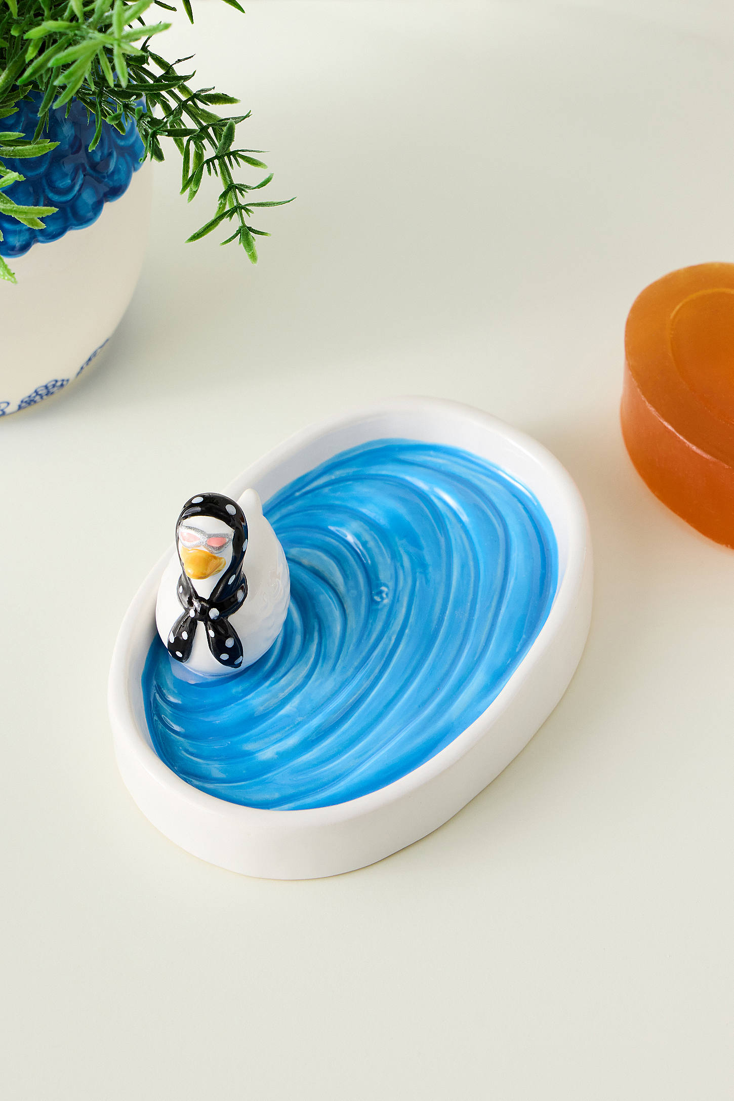 Silly Goose Soap Dish - White