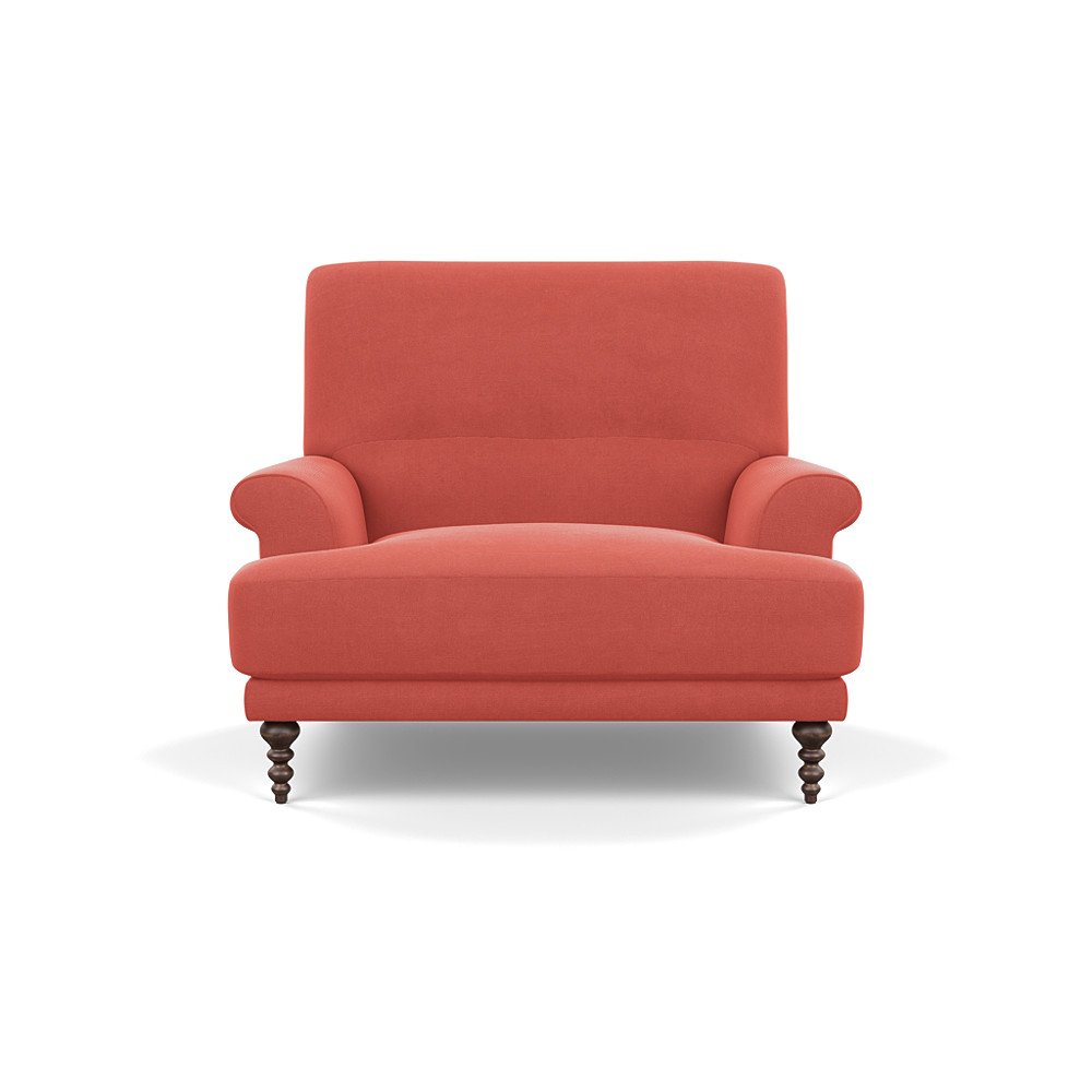 SCP Oscar Informal Armchair Linen Grenadine Walnut Feet