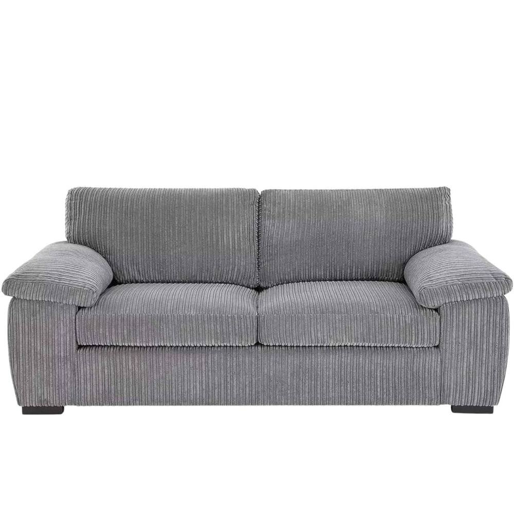 Bliss Furniture Jumbo Cord Fabric 2 Seater Sofa for Small Spaces in Grey
