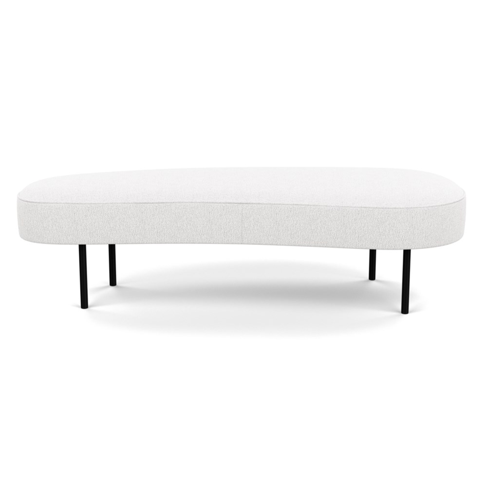 Heal's Isola Large Ottoman Loop Boucle Polar Black Feet 1