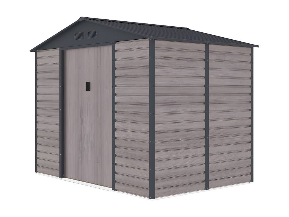 Vente-unique Garden Shed - 5.40 M² - Galvanised Steel With Grey Wood Effect 6