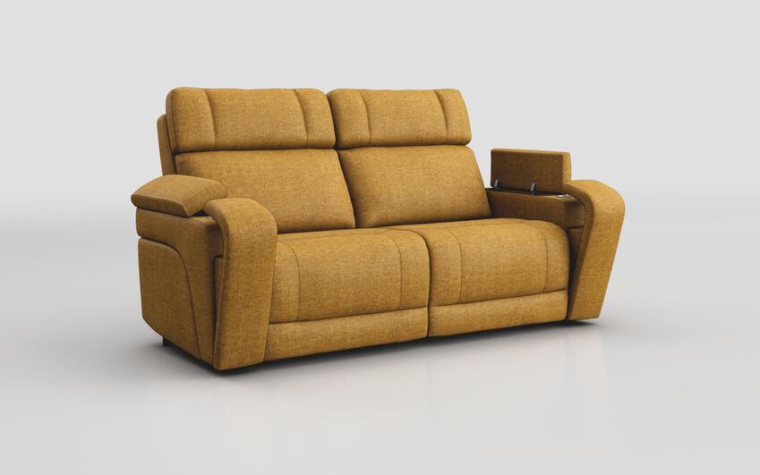 Yellow Fabric Adstock 3 Seater Sofa