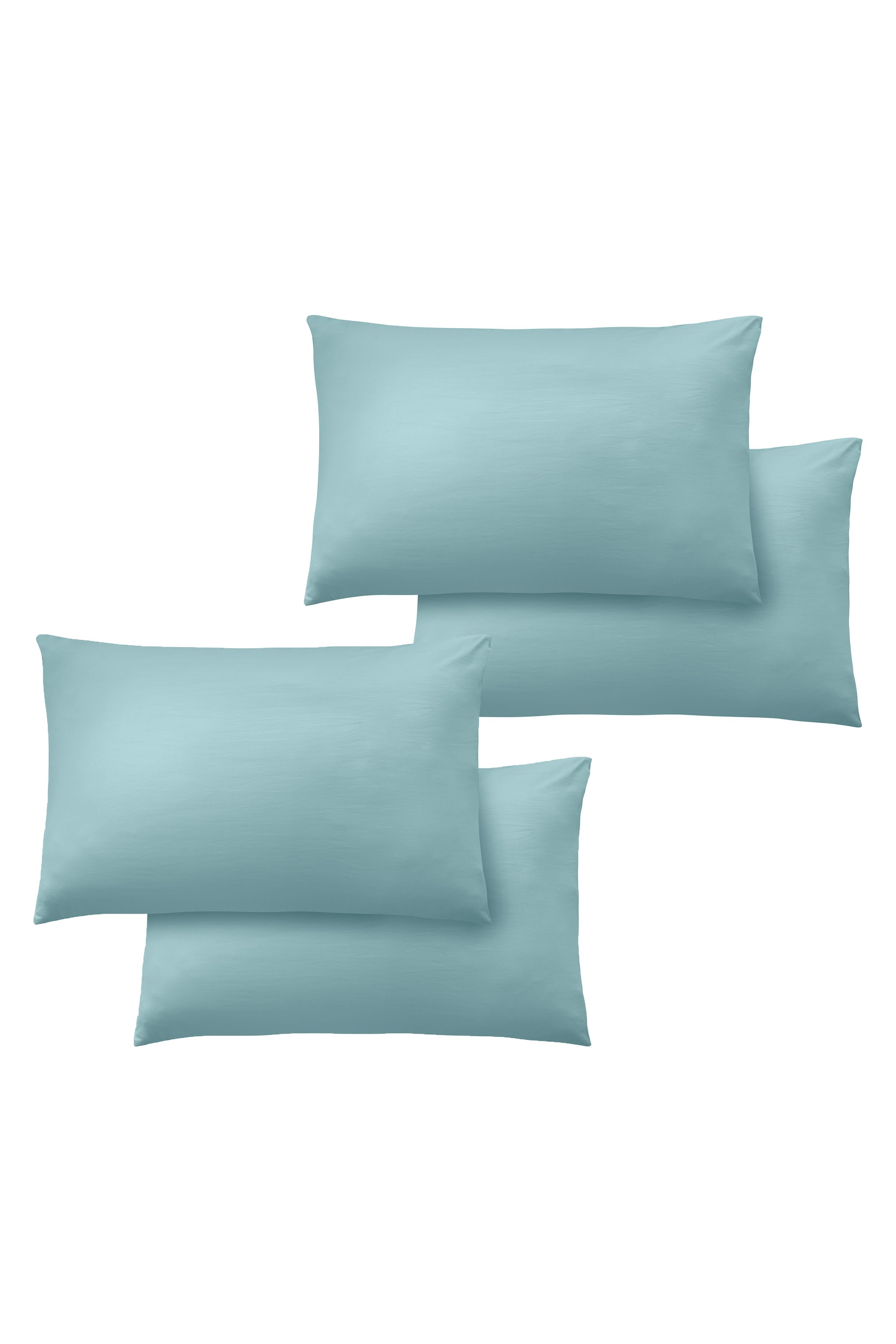 Catherine Lansfield So Soft Non Iron Standard Pillowcase Pack of 4 in Duck Egg Blue 2