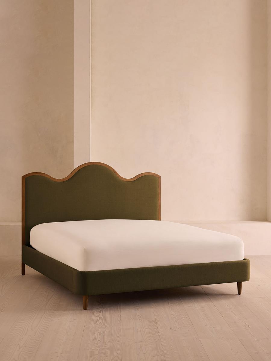 Aubrey Bed, Superking, Linen, Olive