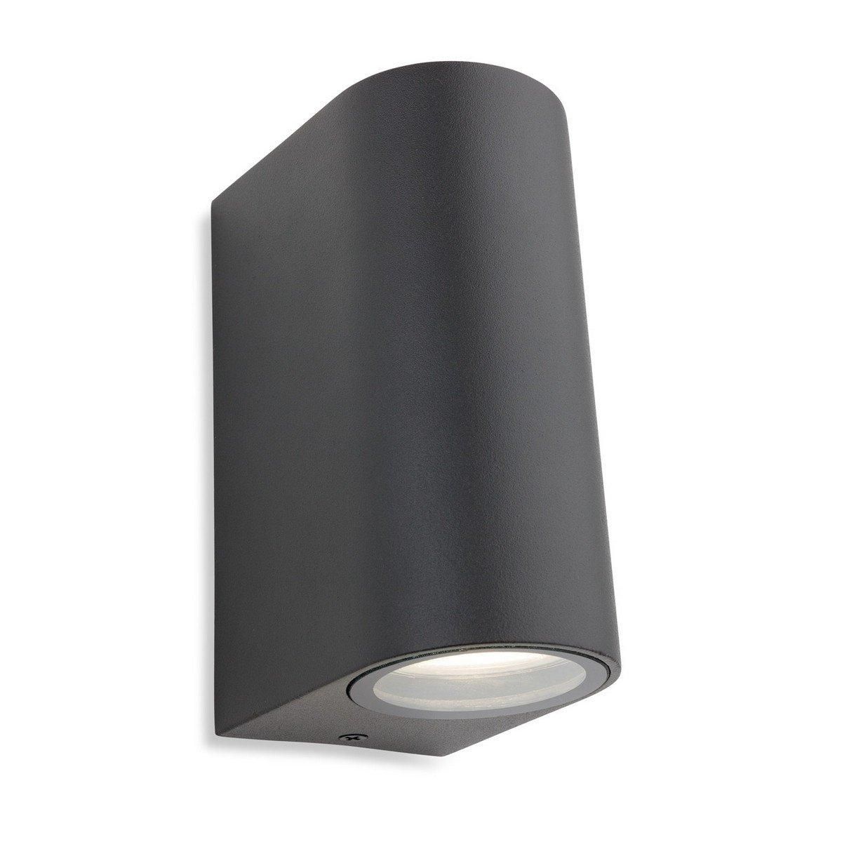 Netlighting Scenic 2 Light Up Down Wall Light Gun Metal IP44 GU10 in Grey
