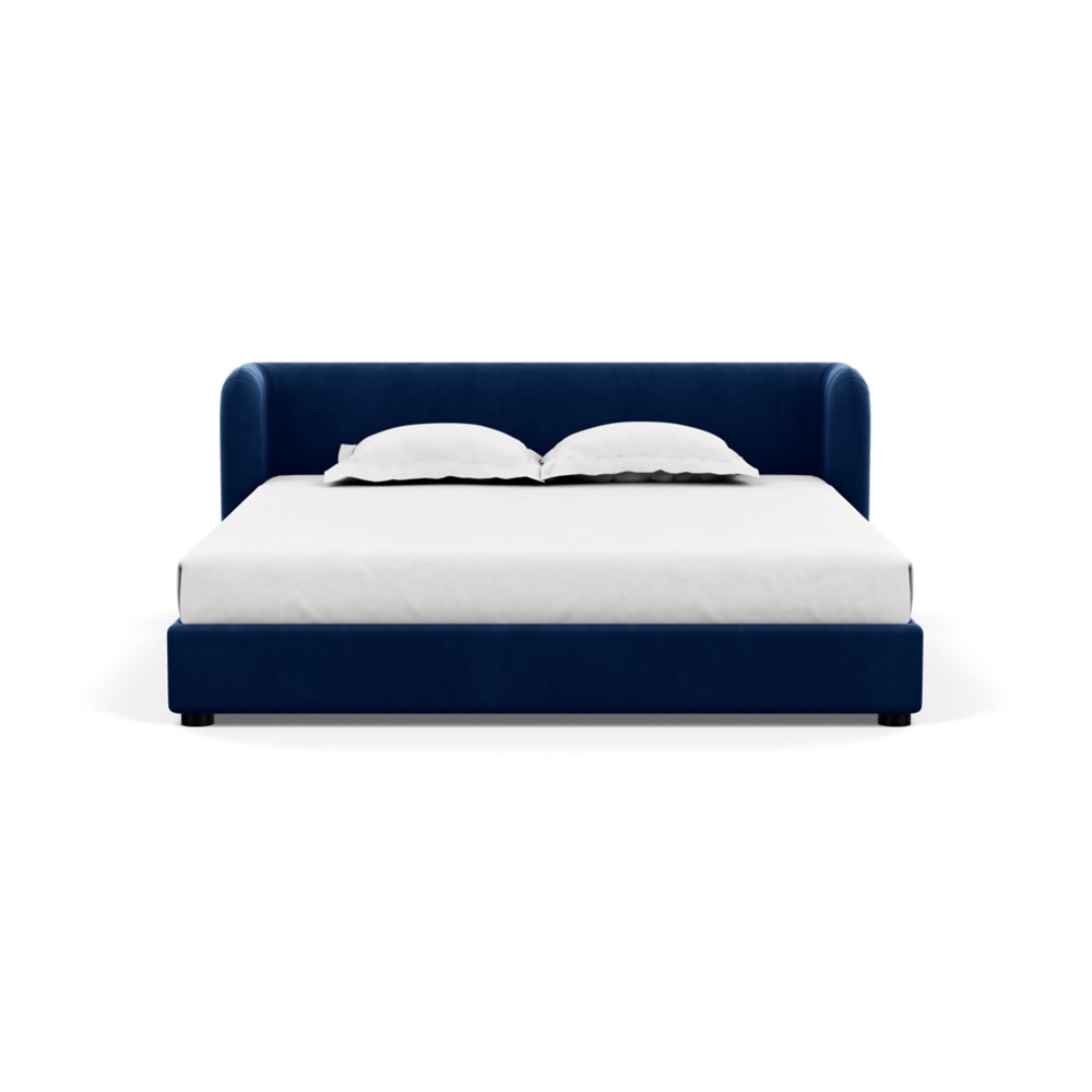 Heal's Group Bed Super King Velvet Midnight