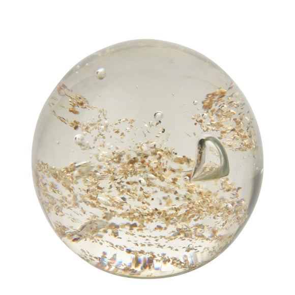 Objets d'Art Glass Gold Flecked Ornament