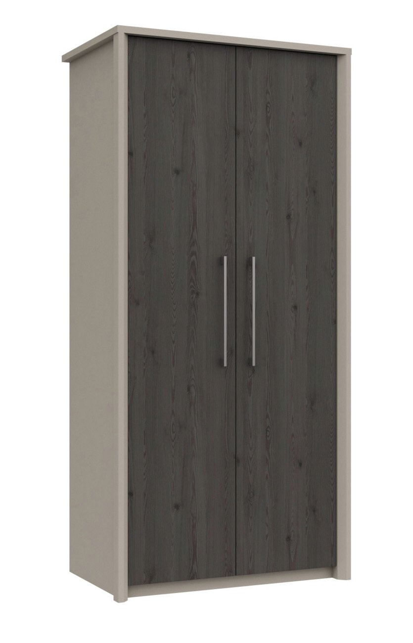 Lancaster 2 Door Wardrobe - Dark Grey