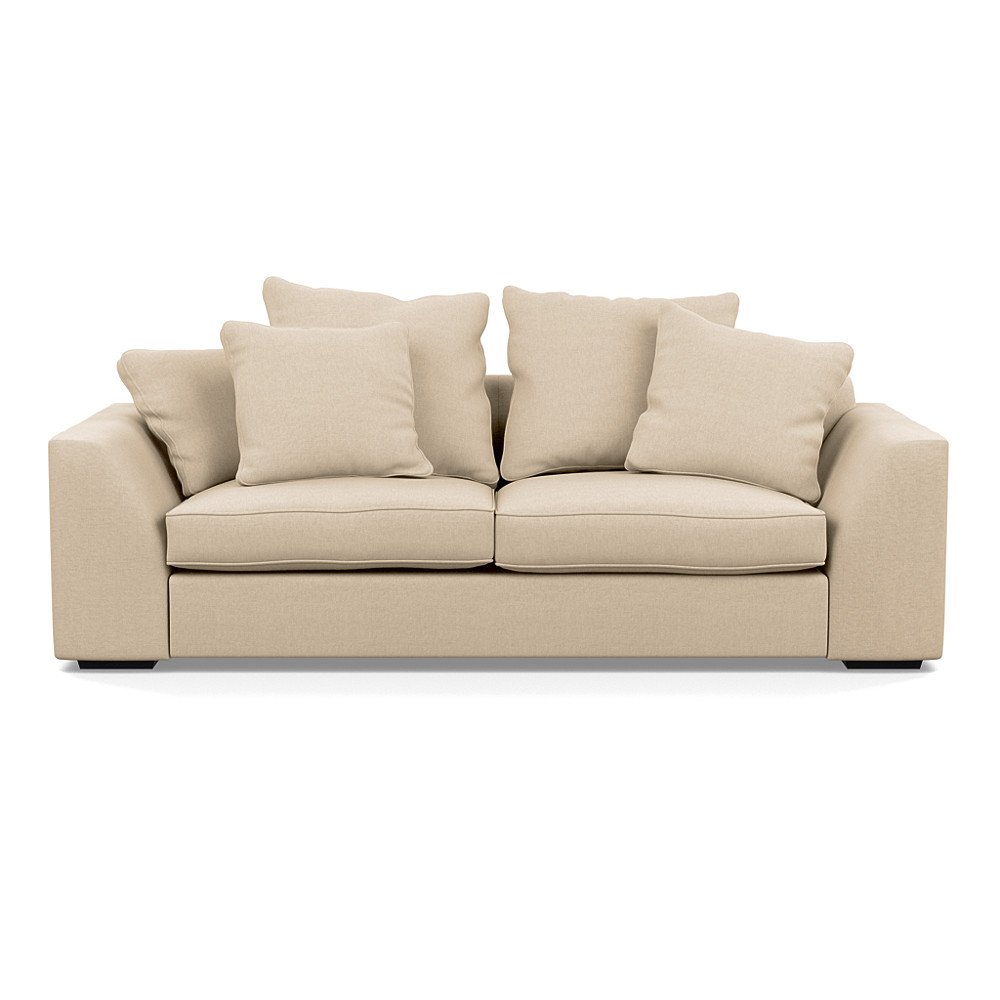 Heal's Cumulus 4 Seater Sofa Brushed Cotton Oat Black Feet