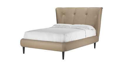 Audrey Double Bed in Coconut Soft Leather - sofa.com