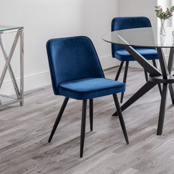 Burgess Set of 2 Dining Chairs, Velvet