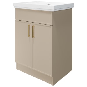 Wickes Haven Macadamia Freestanding Vanity Unit & Haven Basin - 865 x 600mm