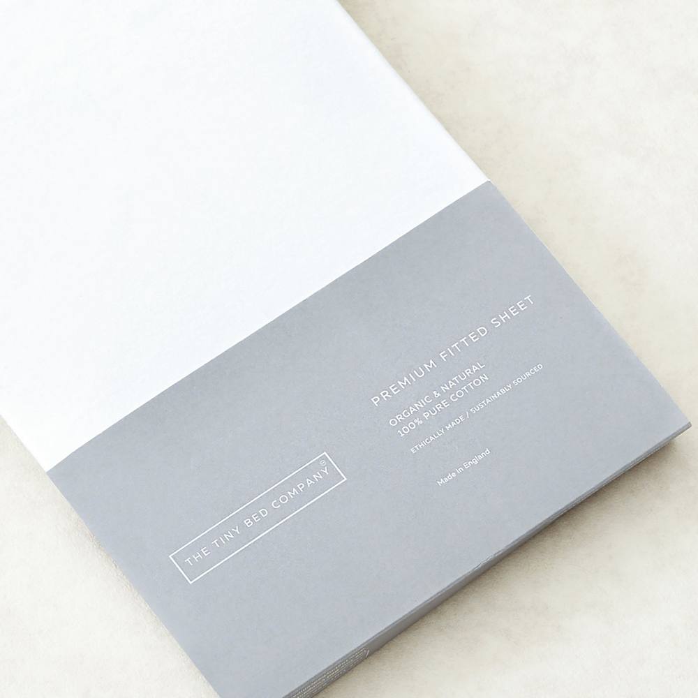 The Tiny Bed Company Premium Fitted Sheet to fit Nuna Sena Aire - 94 x 66cm in White