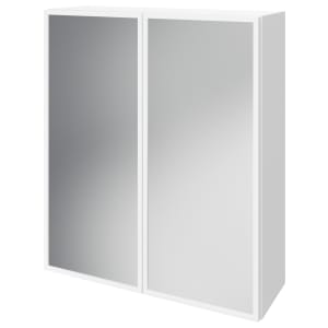 Wickes Haven Matt White Mirror Cabinet - 700 x 600mm