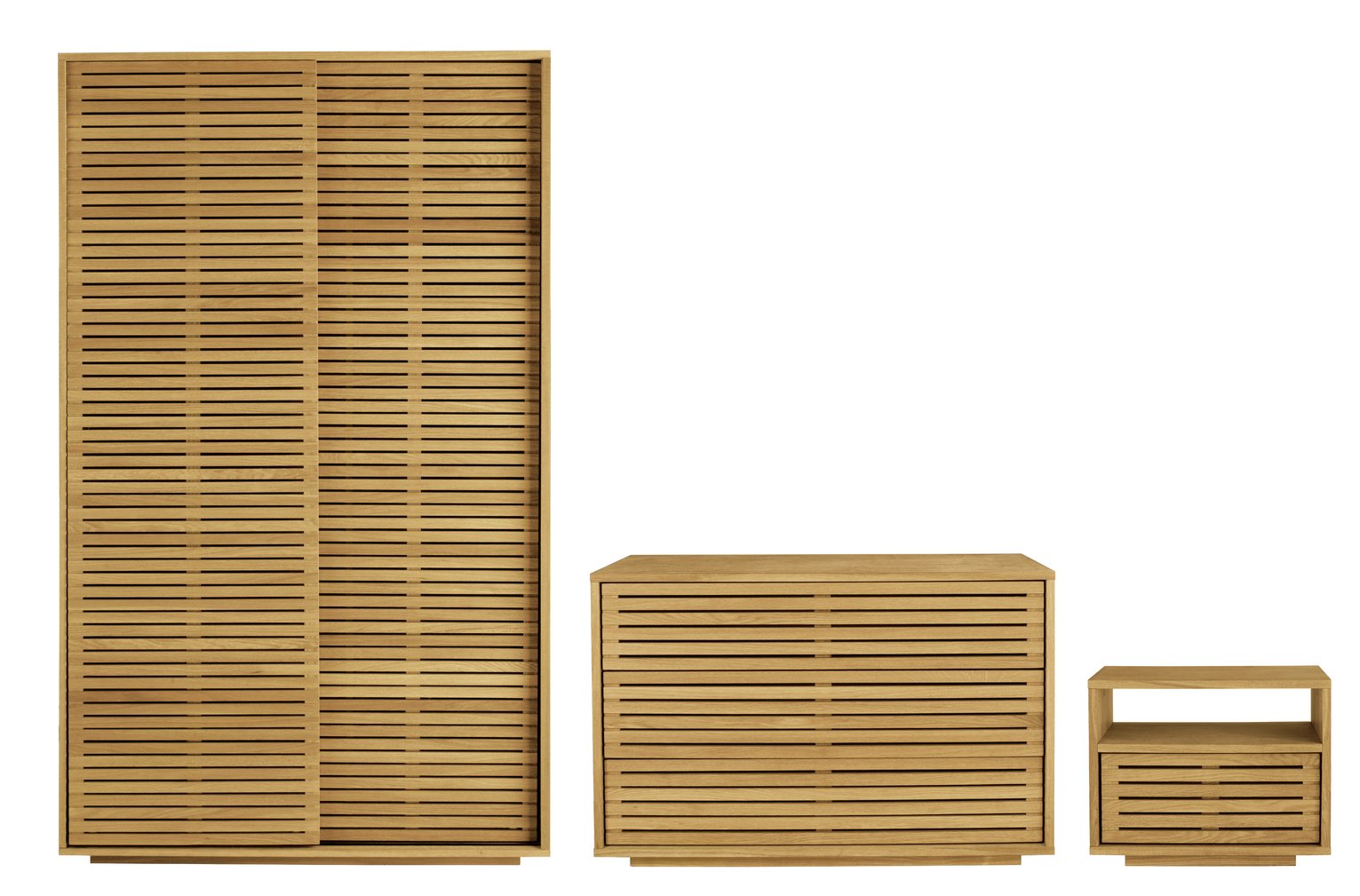 Habitat Max 3 Piece 2 Door Wardrobe Set - Oak
