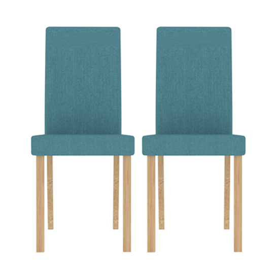 Anna Teal Finish Dining Chair In Pair