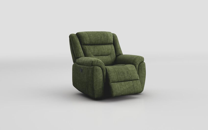 Green Fabric Ainsdale Manual Recliner Chair
