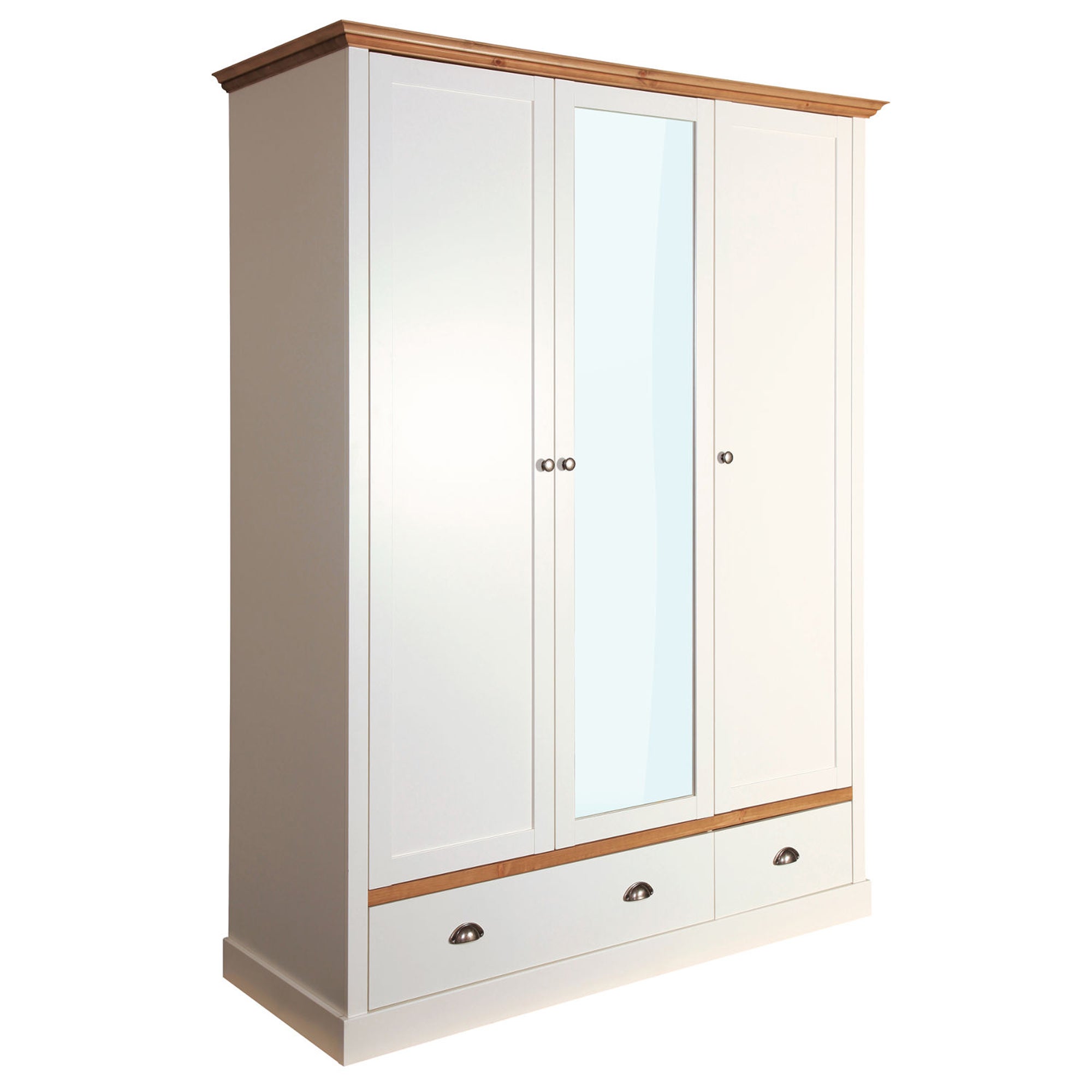 Sandringham White Triple Wardrobe White