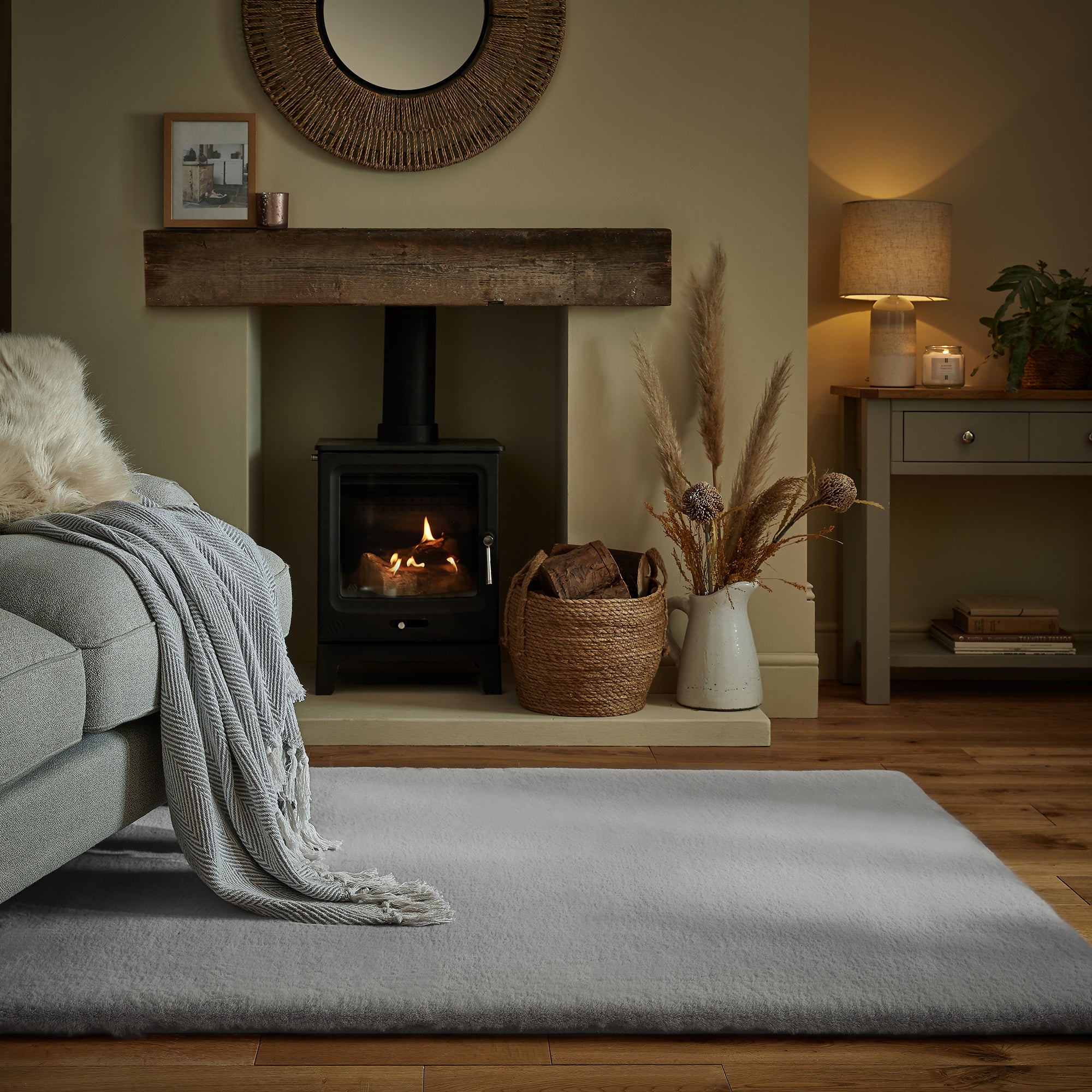 Plush Faux Fur Rug Faux Fur Plush Chateau Grey