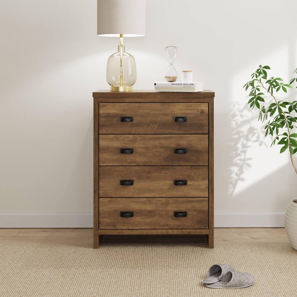 GFW Boston 4 Drawer Chest of Drawers in Light Oak