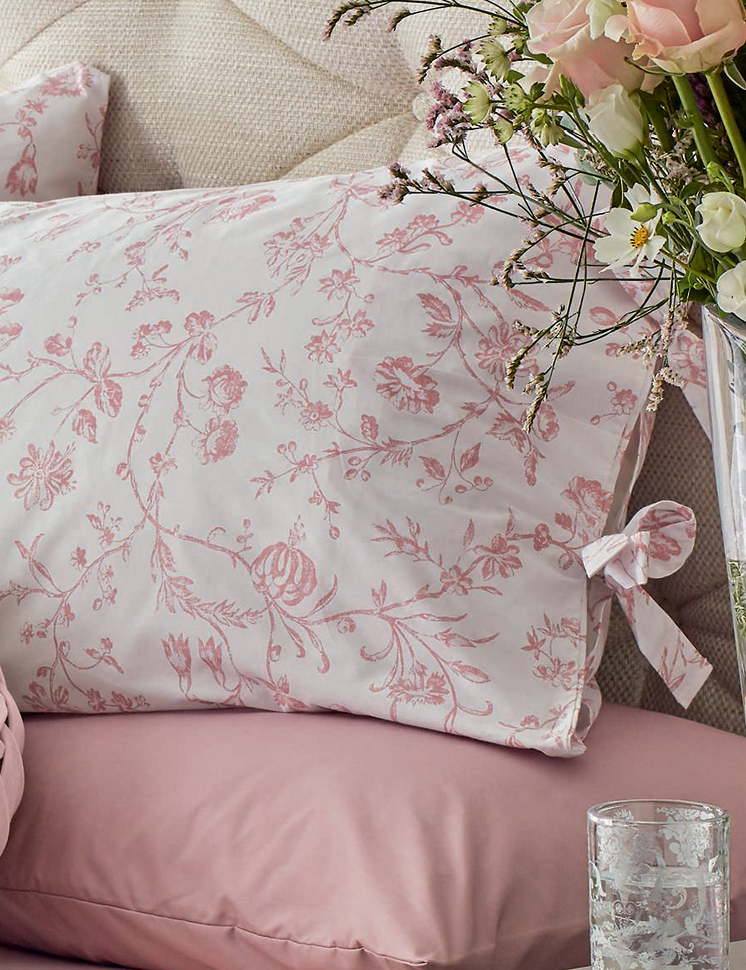 M&S Laura Ashley 2 Pack Pure Cotton Aria Pillowcases