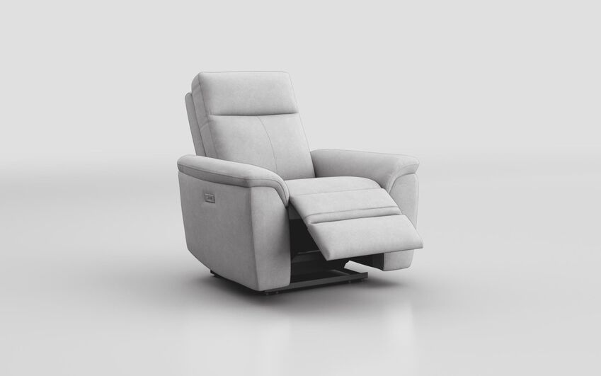 Grey Fabric Badia Power Recliner Chair