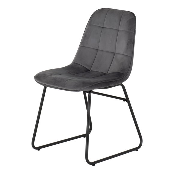 Lukas Set of 2 Dining Chairs, Velvet