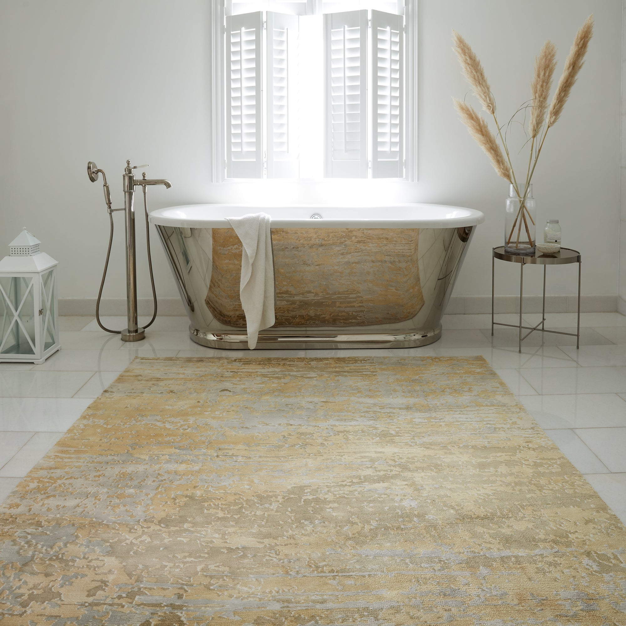Karinna Abstract Rug Gold and Grey