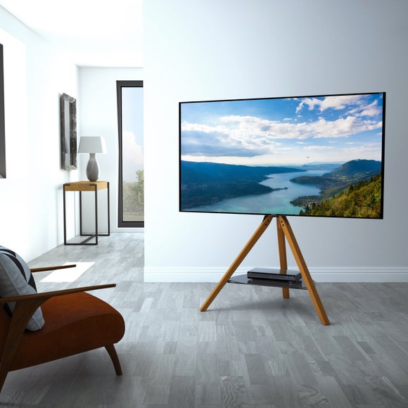 Return - AVF Hoxton Tripod TV Unit for TVs up to 70", Light Wood
