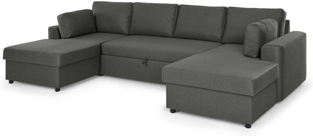 Aidian Large Corner Sofa Bed with Storage, Pigeon Grey