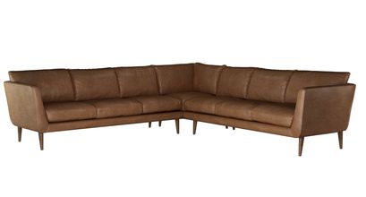 Holly Large Corner Sofa in Tan Vintage Leather - sofa.com