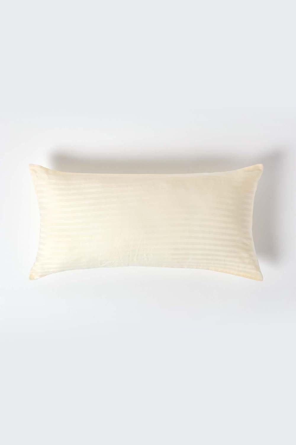 Homescapes Continental Egyptian Cotton Pillowcase 330 TC, 40 x 80 cm in Bright Yellow