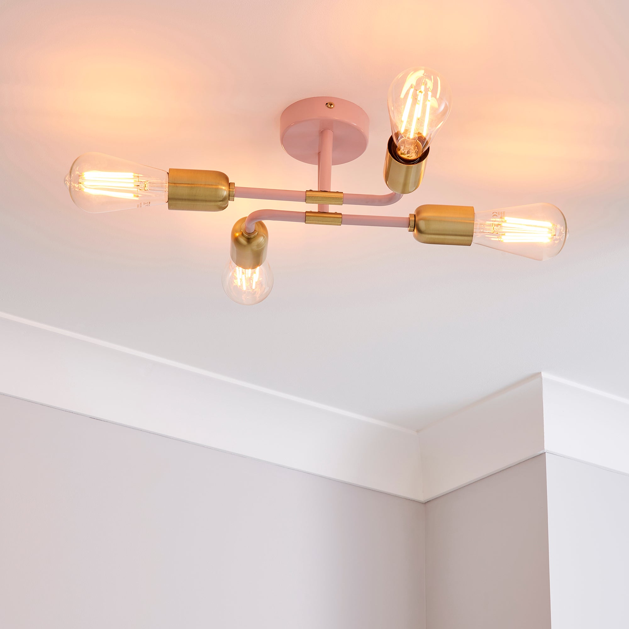 Kacy 4 Light Flush Ceiling Light