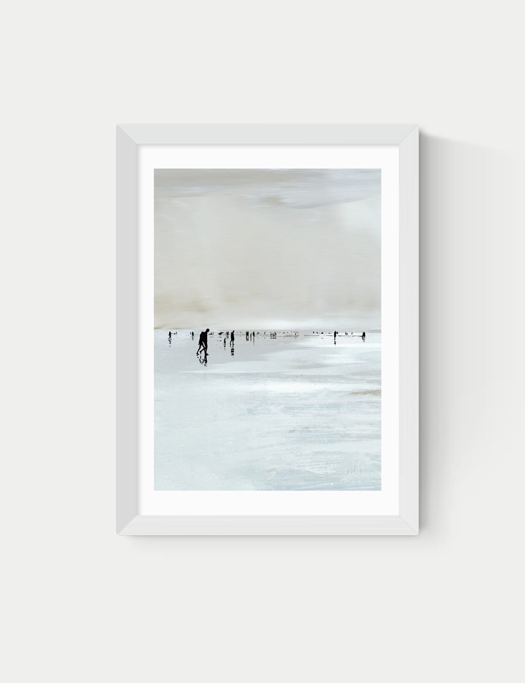 East End Prints Beachy Landscape Rectangle Framed Art White