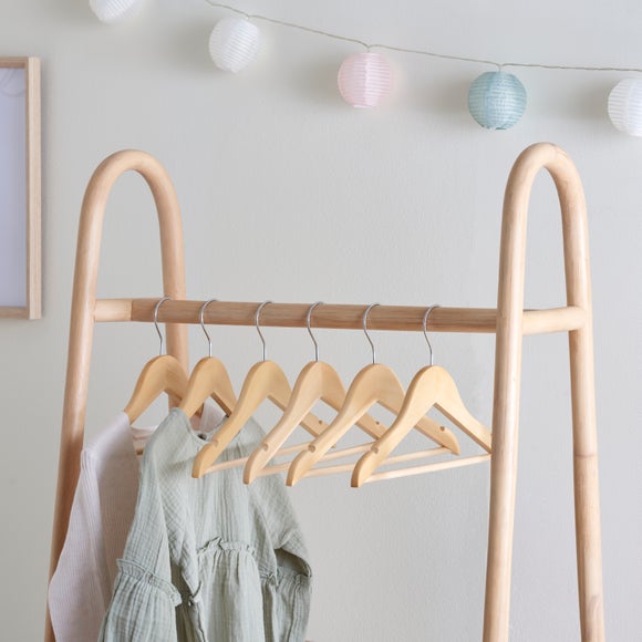 Pack of 6 Kids Wooden Hangers