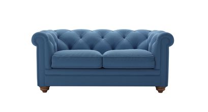 Patrick 2 Seat Sofabed in Heather Blue Smart Cotton - sofa.com