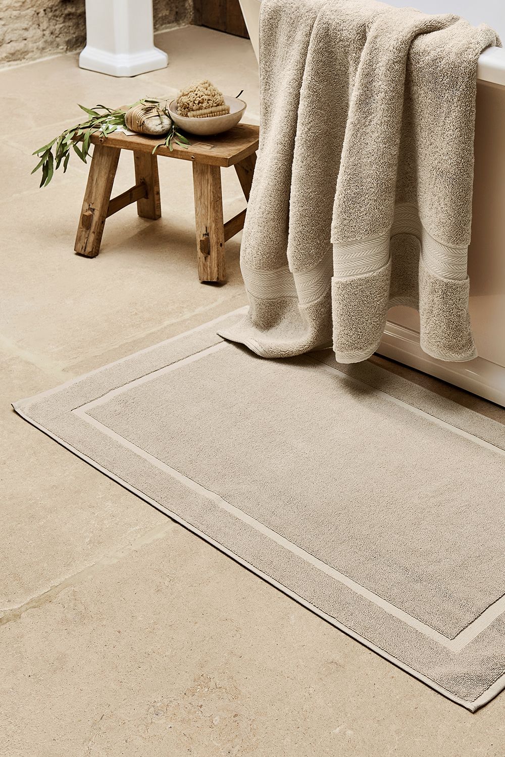 CHRISTY 'Renaissance' Luxury 100% Cotton 1000GSM Towelling Bath Mats in Light Brown