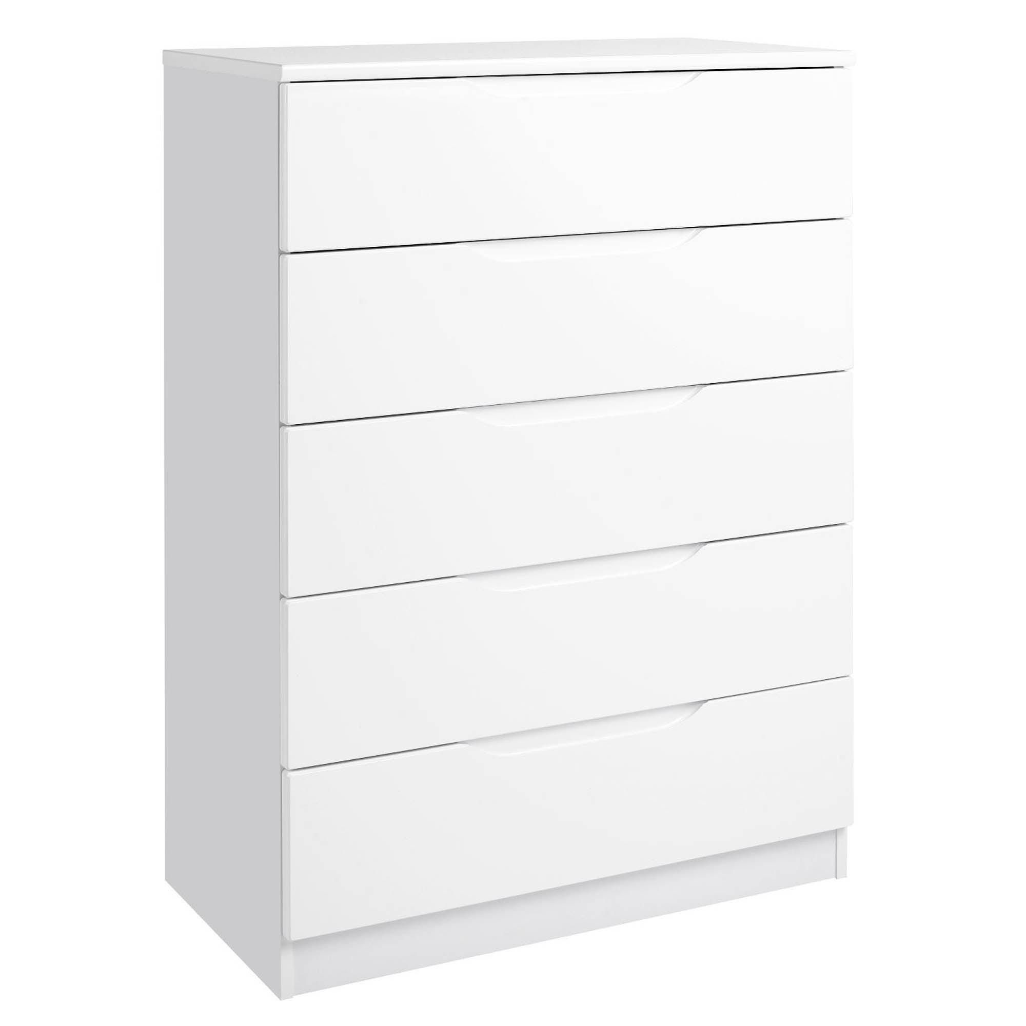 Legato White 5 Drawer Chest White