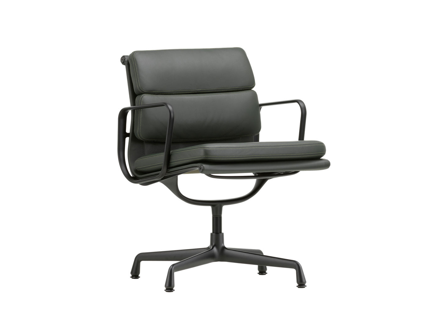 Vitra Eames EA208 Soft Pad Chair Premium Leather New Height