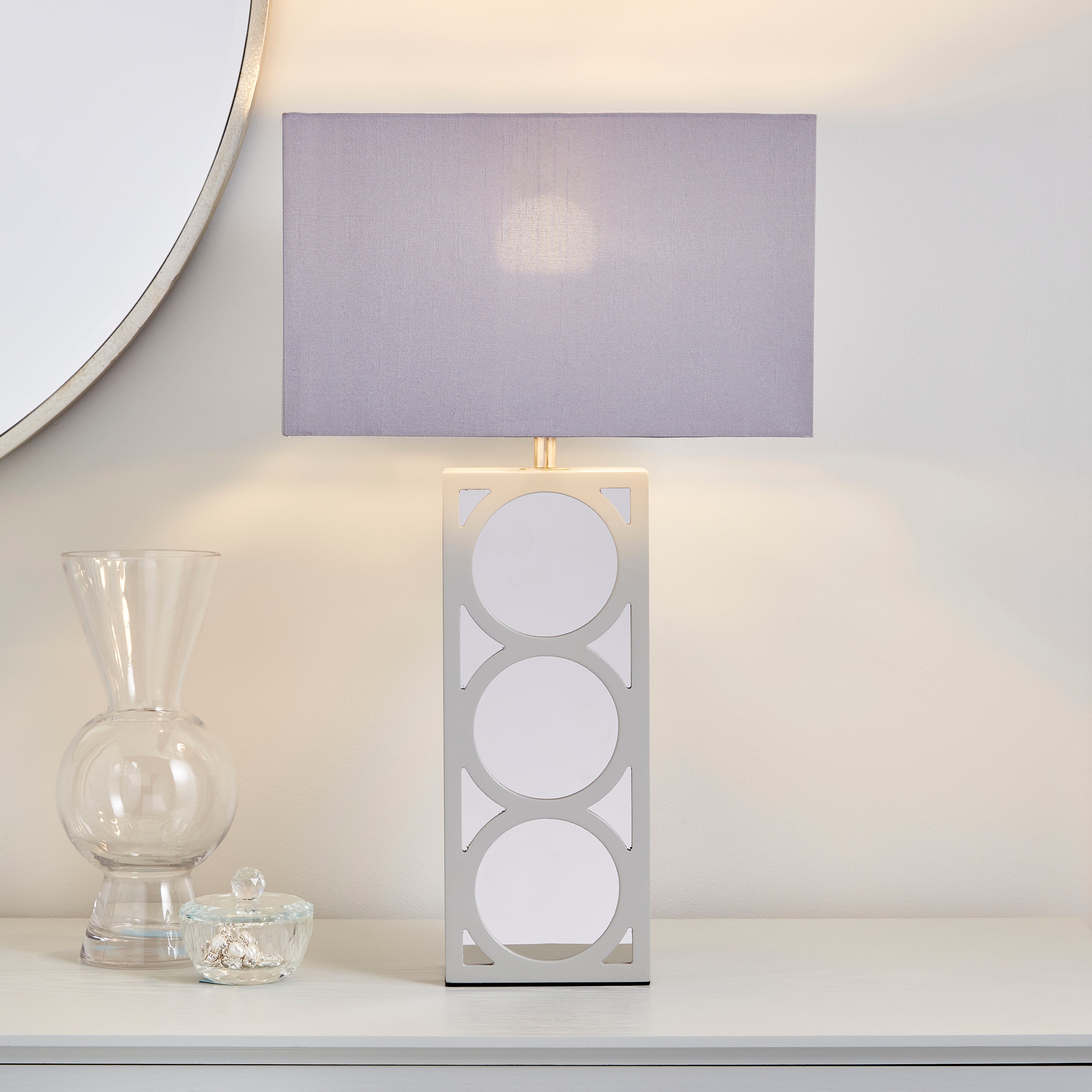 Delphi Table Lamp Silver