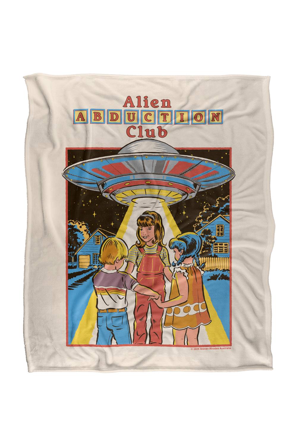 Steven Rhodes Alien Abduction Club Silky Super Soft Throw Blanket