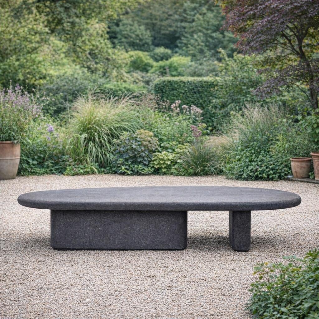 Phuket Coffee Table, Round, Black | Barker & Stonehouse
