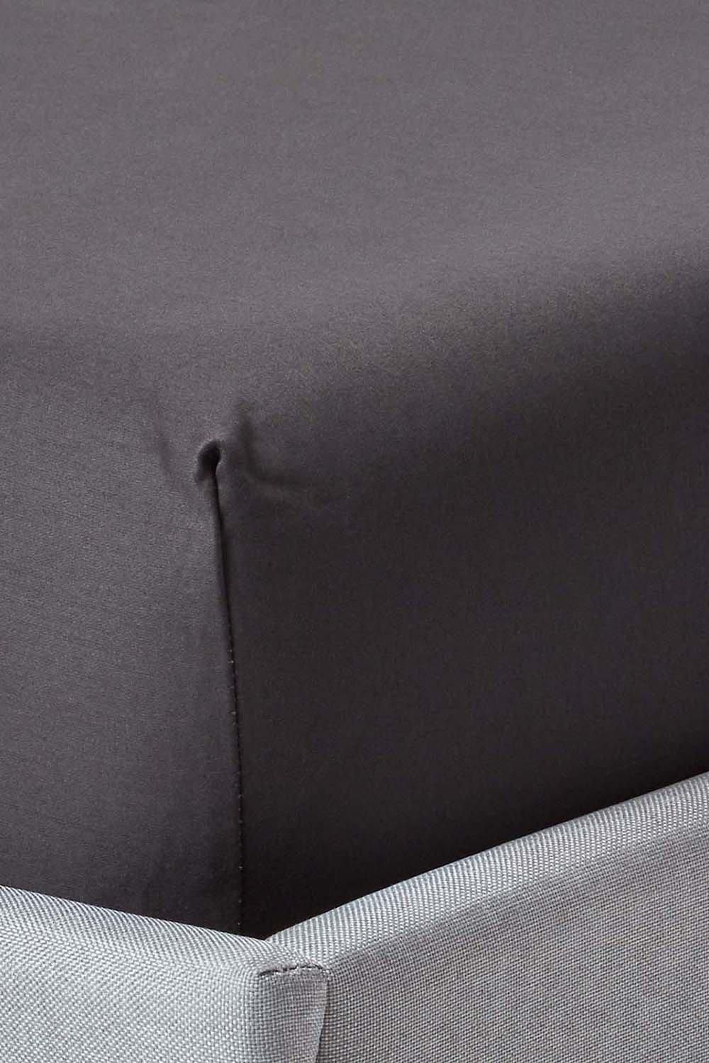 Homescapes Egyptian Cotton Fitted Sheet 12 inch 1000 Thread Count in Charcoal