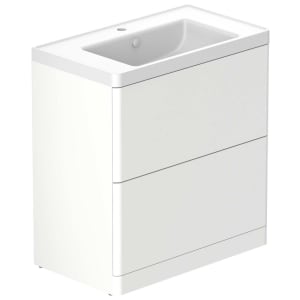 Nexa By VADO Veva Dusk White Freestanding Vanity Unit with Mineral Basin - 800mm