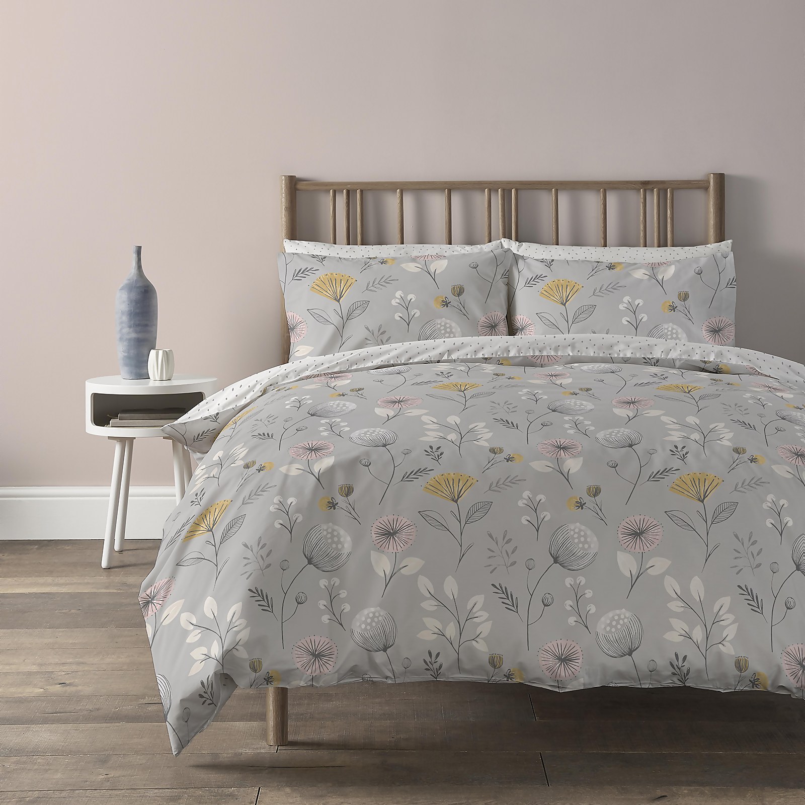 Copenhagen Home Olia Reversible Bedset - King - Silver